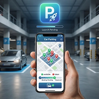 Mobile app to book car parking space, to be launched soon!